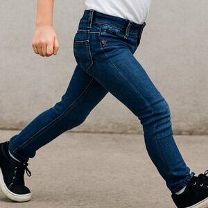 wonder nation Skinny Jeans Zipper Snap Closure Stretch Denim Blue 5